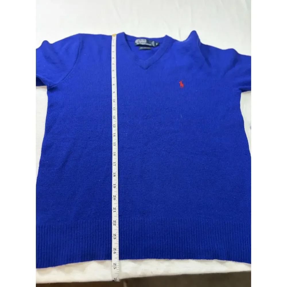 VTG Polo by Ralph Lauren V Neck Sweater 100% Italian Wool